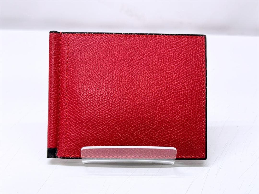 美品　VALEXTRA　ヴァレクストラ　グレインカーフスキン　マネークリップ