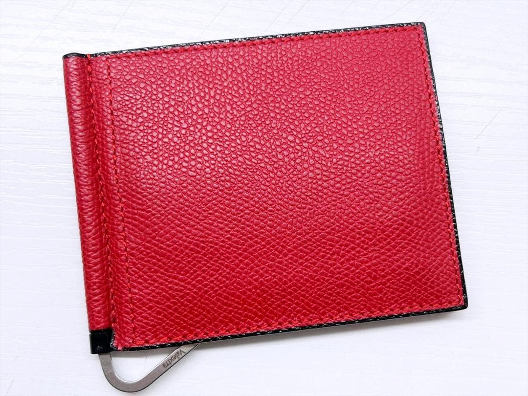 美品　VALEXTRA　ヴァレクストラ　グレインカーフスキン　マネークリップ