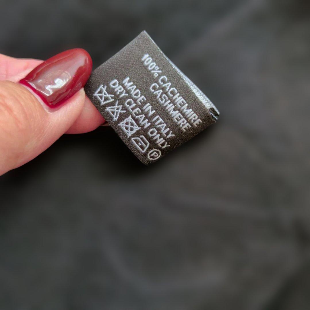 ♡未使用♡シャネル カシミア100%ブラックマフラー ココマーク刺繍 フリンジ