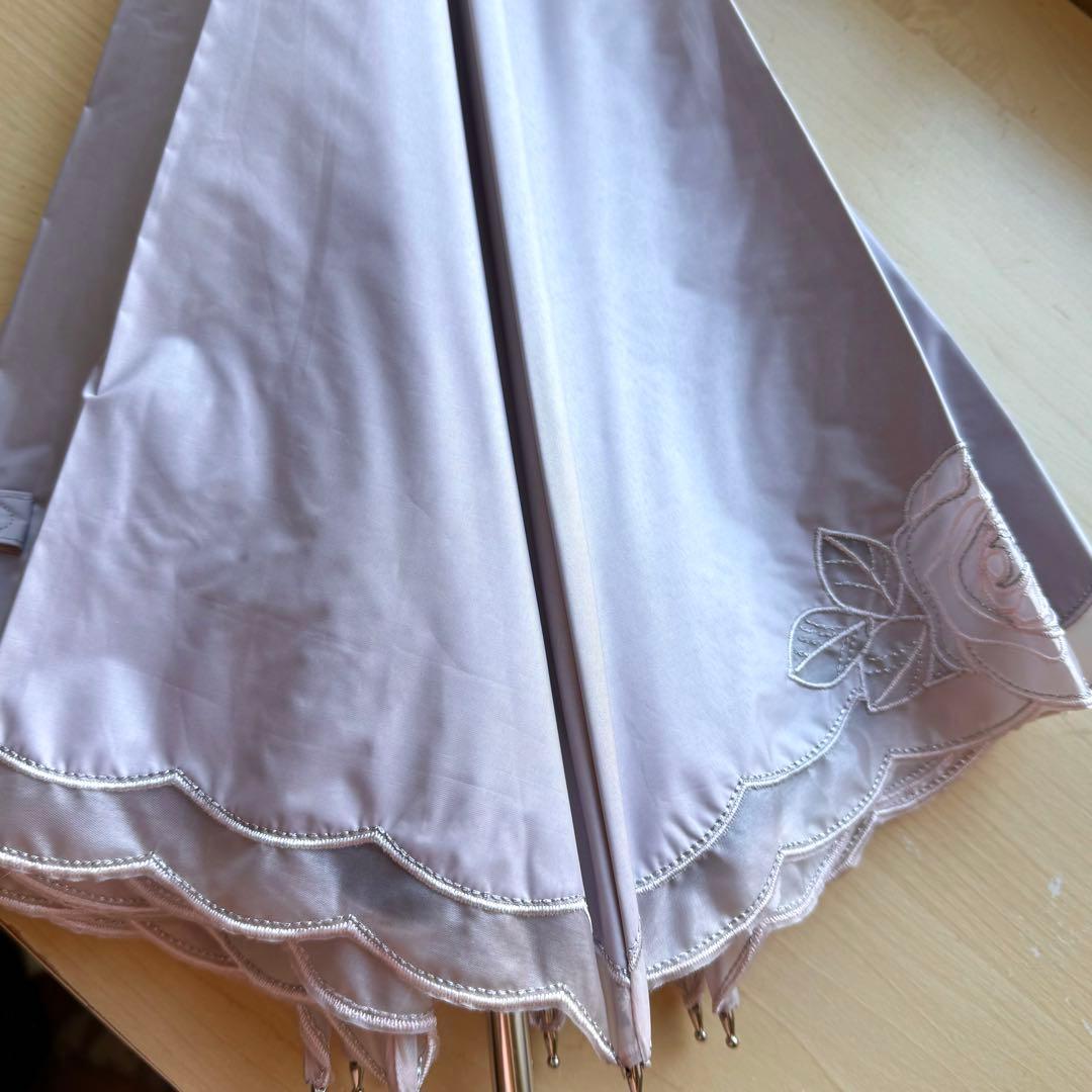 ★新品★ランバンコレクション　晴雨兼用日傘　１級遮光　軽量　フワクール　バラ