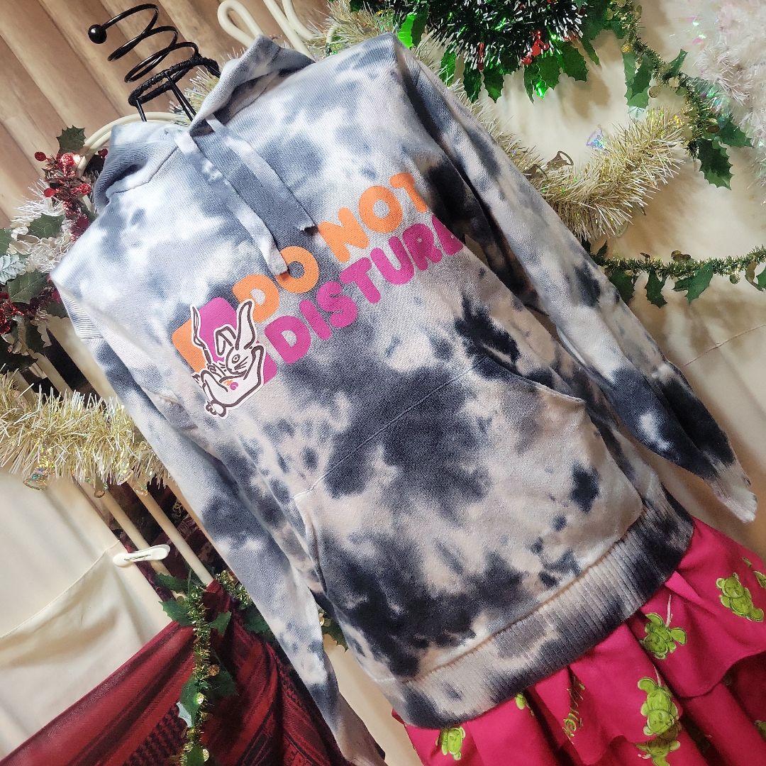 りえ美品未使用ヒステリクグラマフロントポケットHGうさぎプリントパーカニト