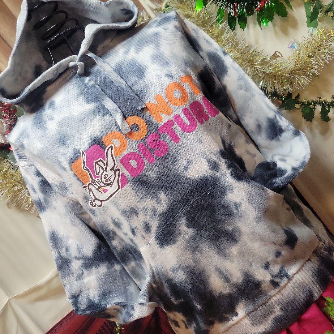 りえ美品未使用ヒステリクグラマフロントポケットHGうさぎプリントパーカニト