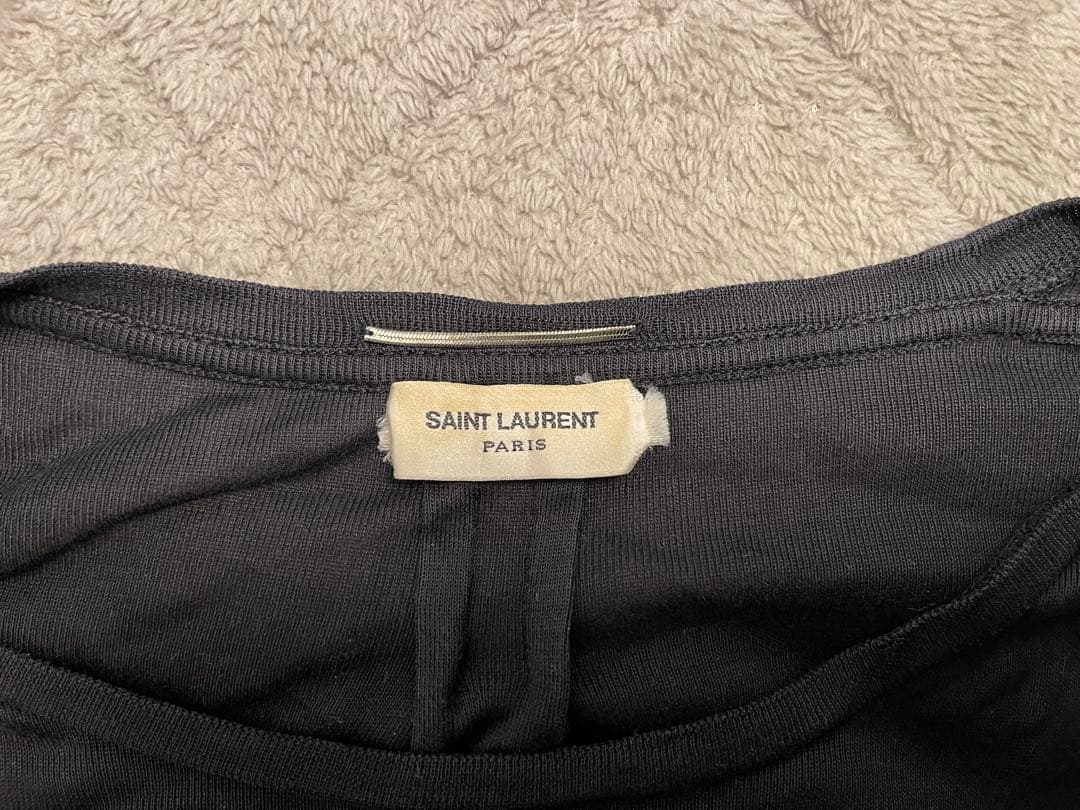 サンローラン　SAINT LAURENT　シルク　Tシャツ　トップス　エディ期