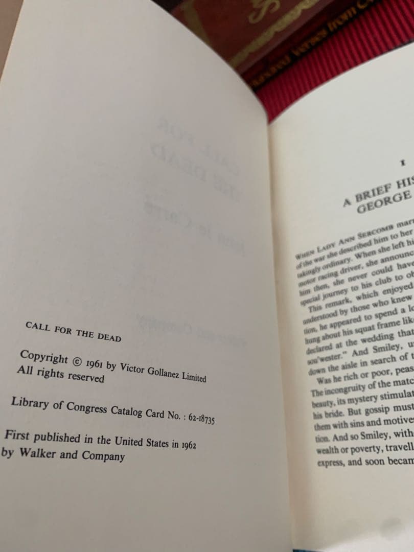 希少　CALL FOR THE DEAD JOHN LE CARRÉ