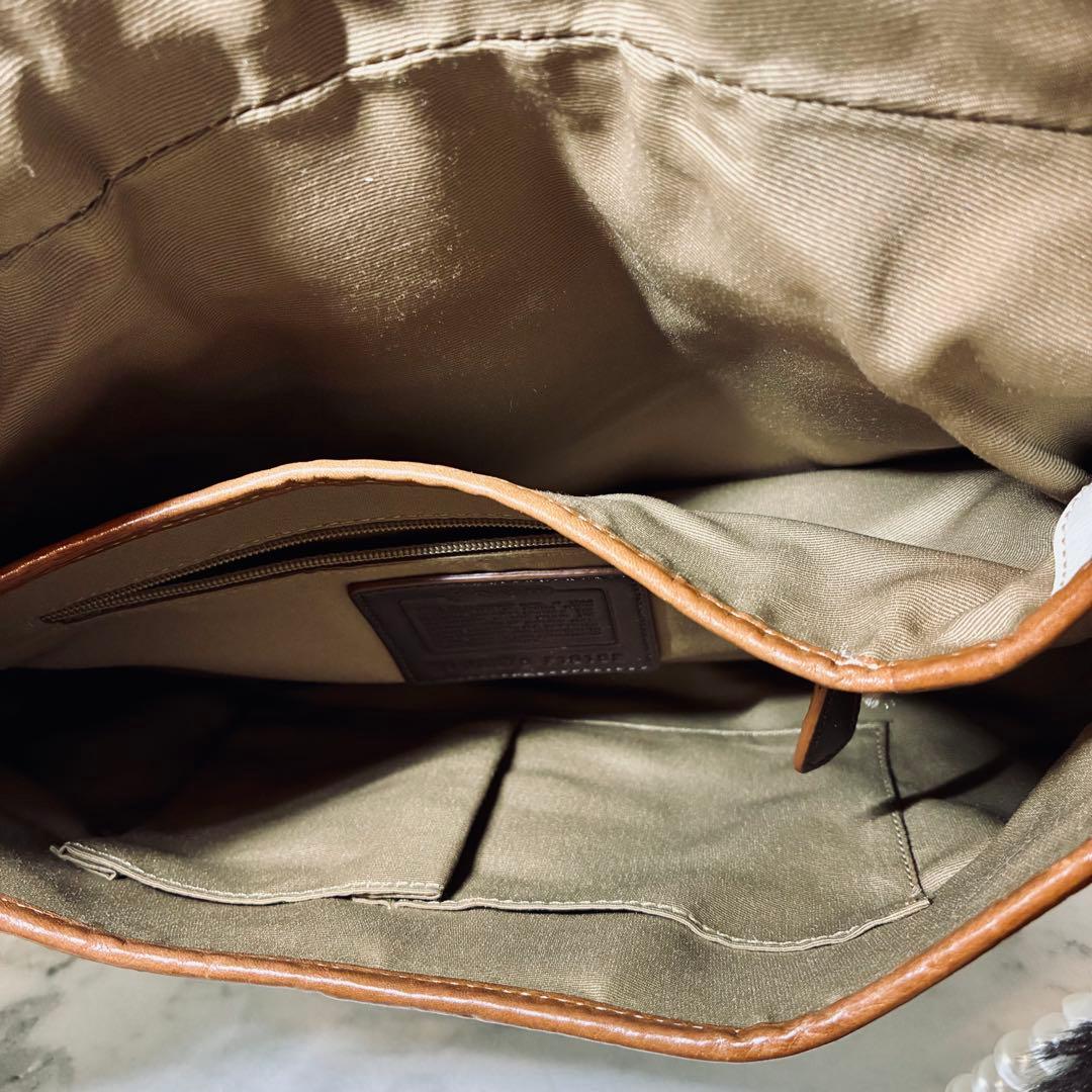 美品✨ COACH ソーホー 本革 レザー バイカラー ワンショルダー バッグ