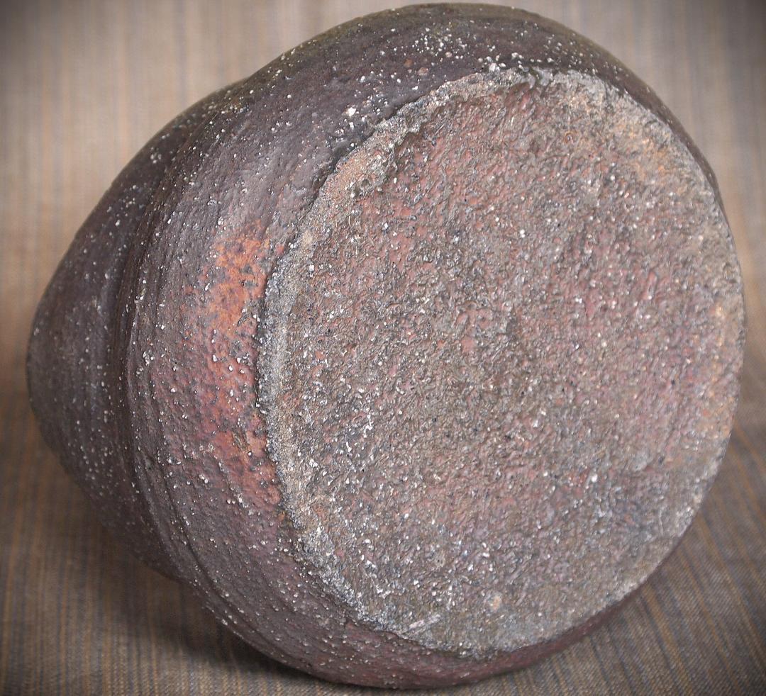 希少作★小山日出男★伊部手《窯変》建水★黄胡麻★花器にもお勧め