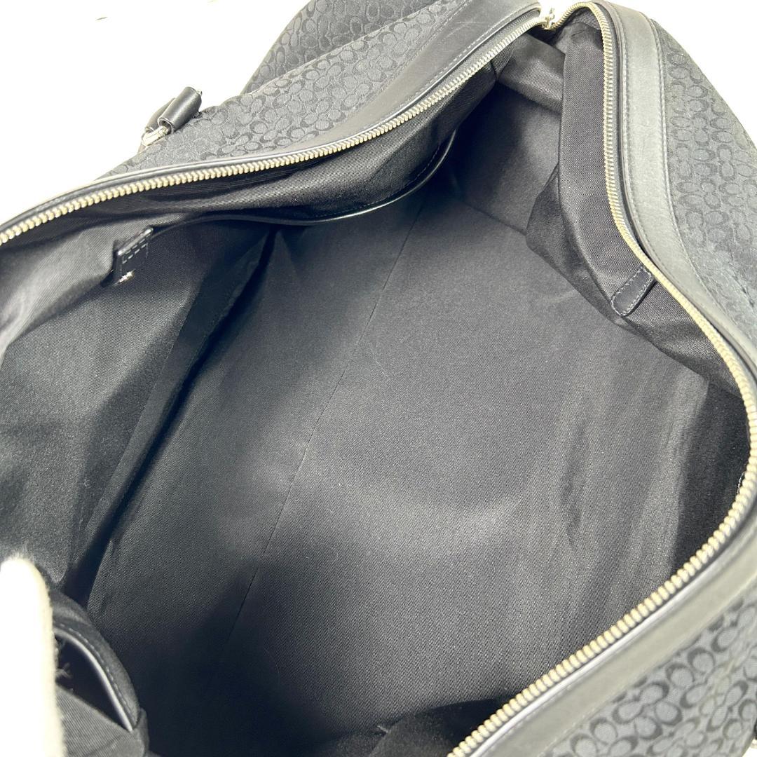 【美品】コーチ ボストンバッグ キャンバス 大容量 シグネチャー F77013