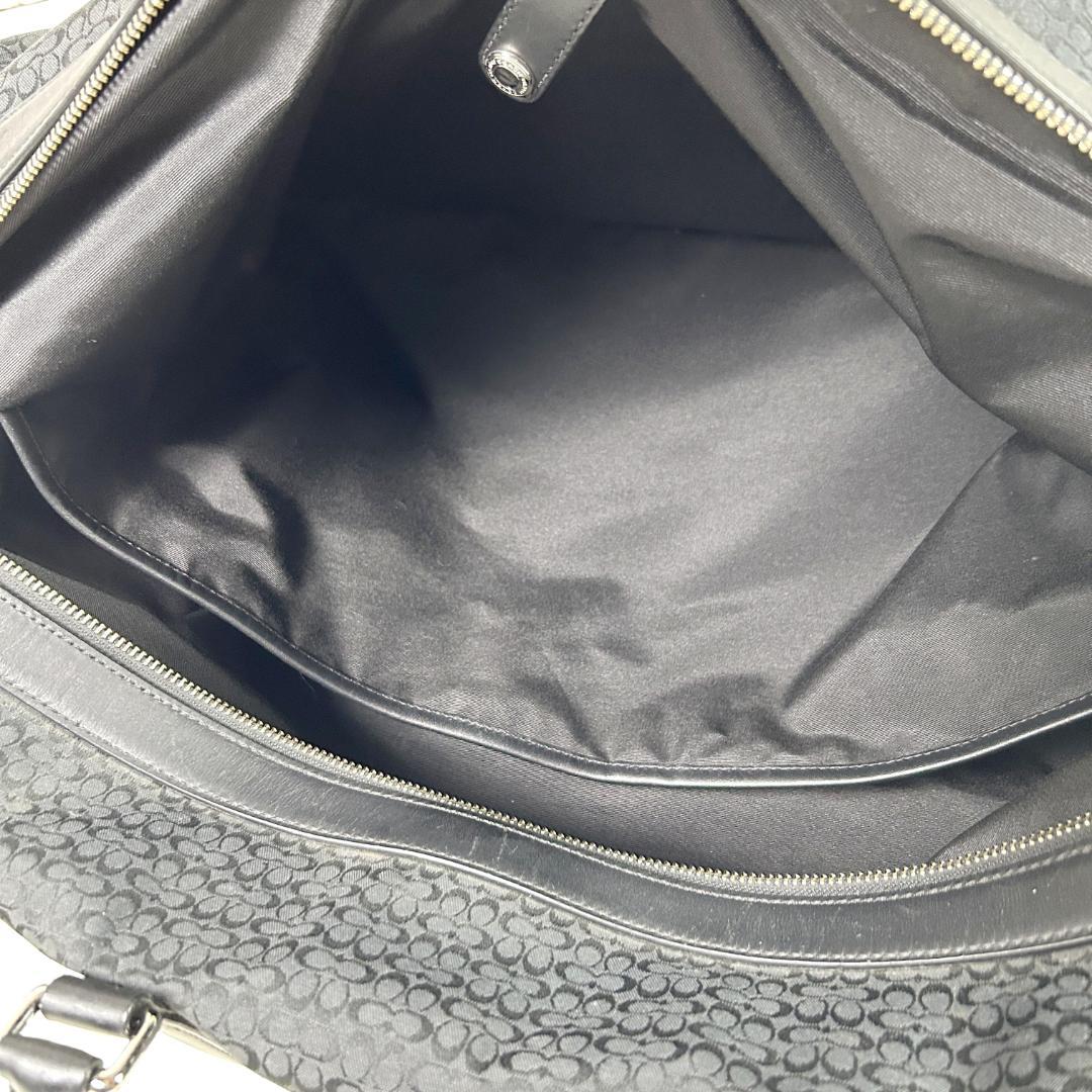 【美品】コーチ ボストンバッグ キャンバス 大容量 シグネチャー F77013