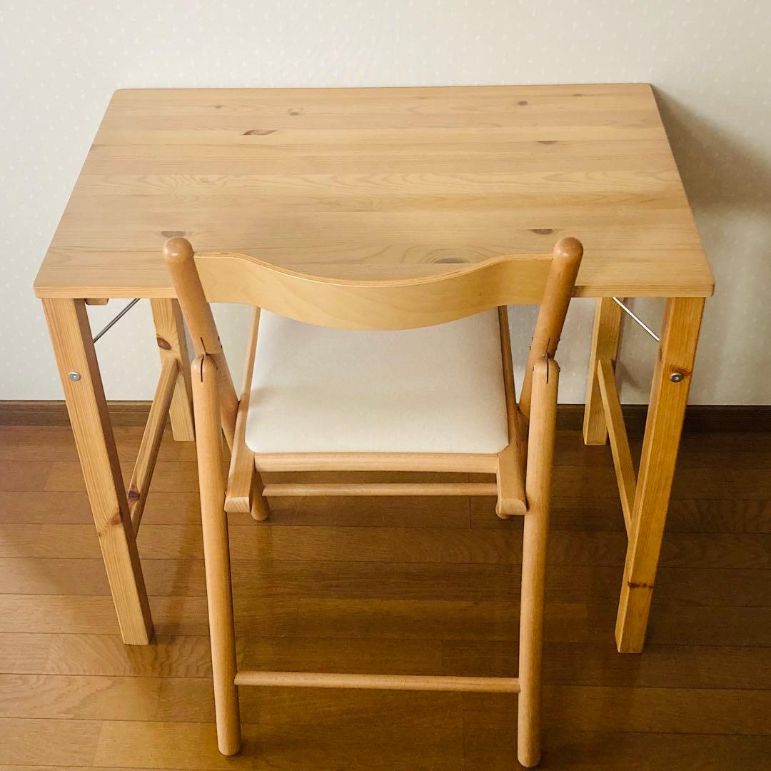 おしゃれ！便利！折り畳みテーブル＆チェアセット　送料込　独り暮らし　新生活