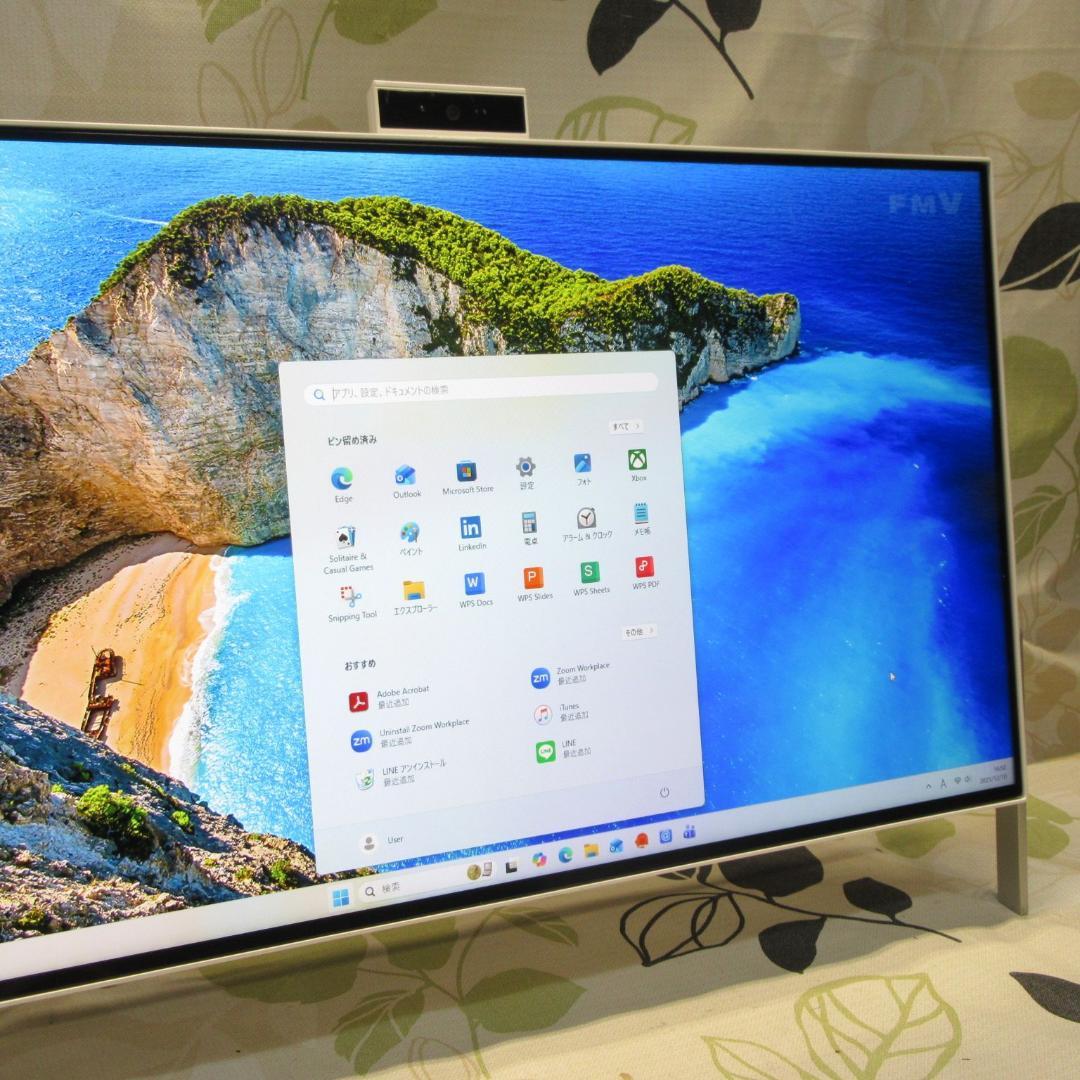 美品！Win11公式対応8世代i7/メ8G/SSD+HDD/DVD/カメラ/無線