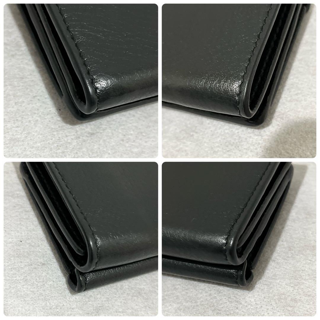 【美品✨】BALENCIAGA バレンシアガ　ペーパーミニウォレット　ブラック