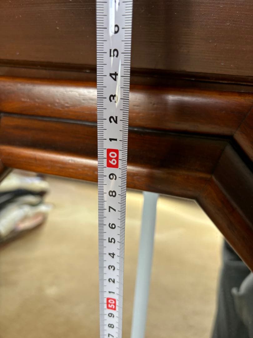 【希少品!!】イタリア製　無垢　八角形　ヴィンテージ壁掛け鏡