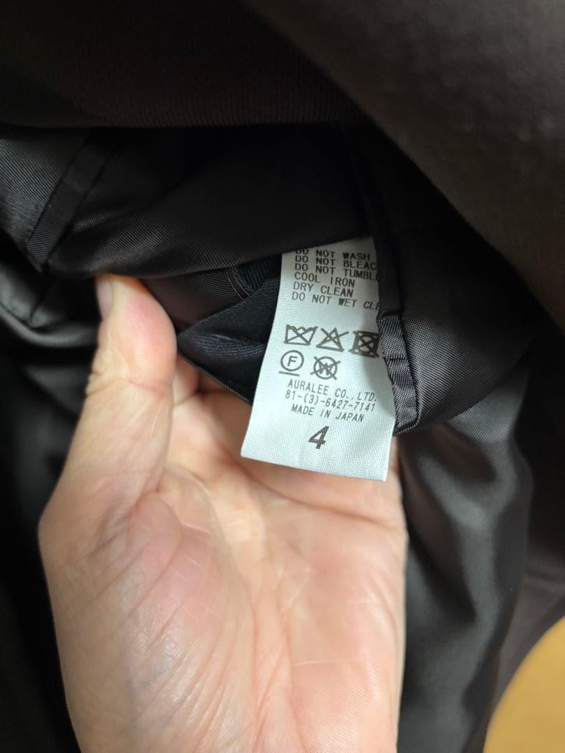 AURALEE TWISTED DOUBLE CLOTH COAT サイズ4