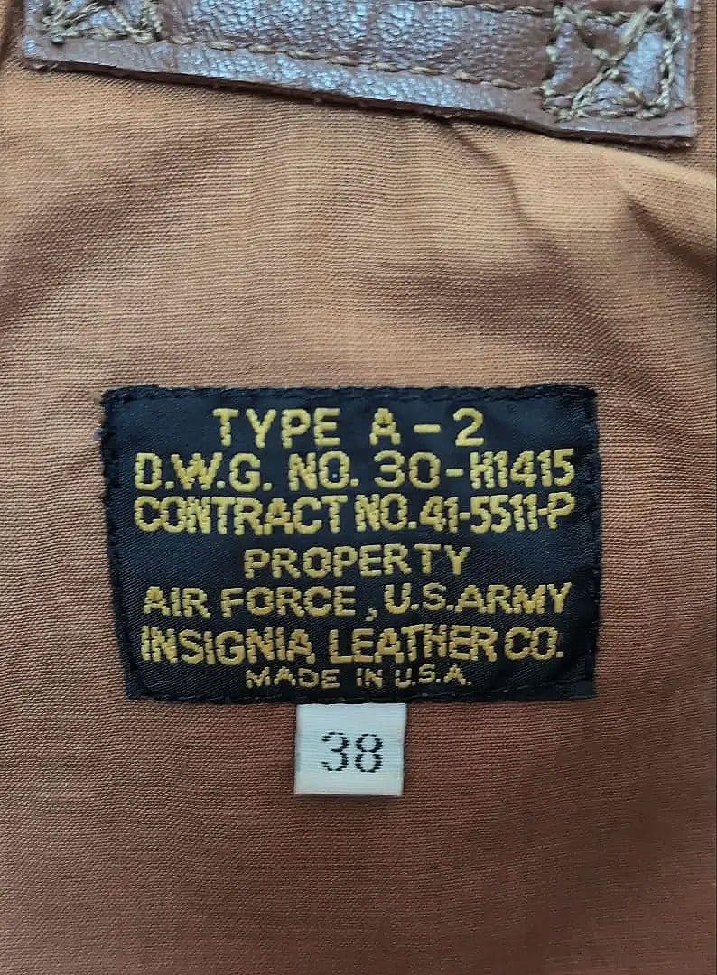 インシグニアレザー　A-2　ホースハイドジャケット