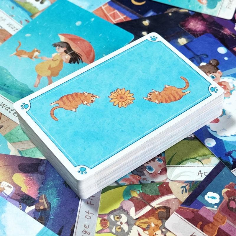 【正規品タロットカード】癒し＆キュート✨少女と猫の物語のデッキ／ポータブル版