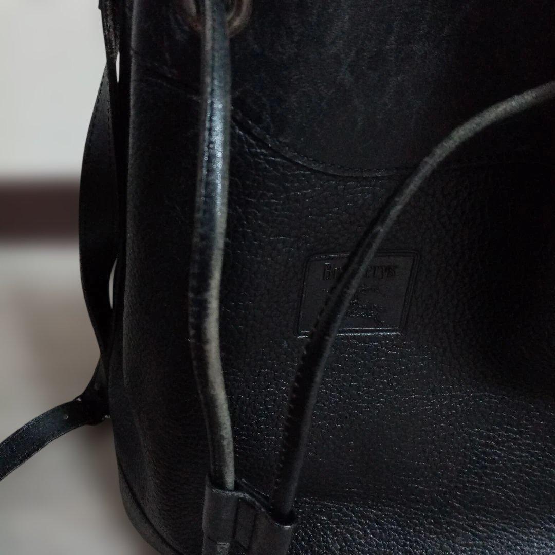 バーバリー 巾着　レザー　ショルダーバッグ