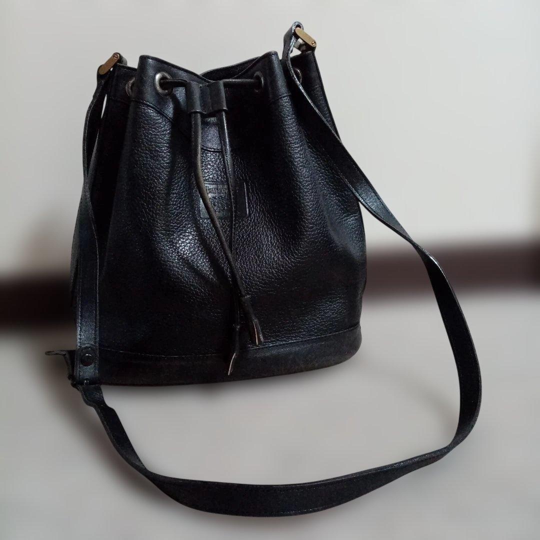 バーバリー 巾着　レザー　ショルダーバッグ