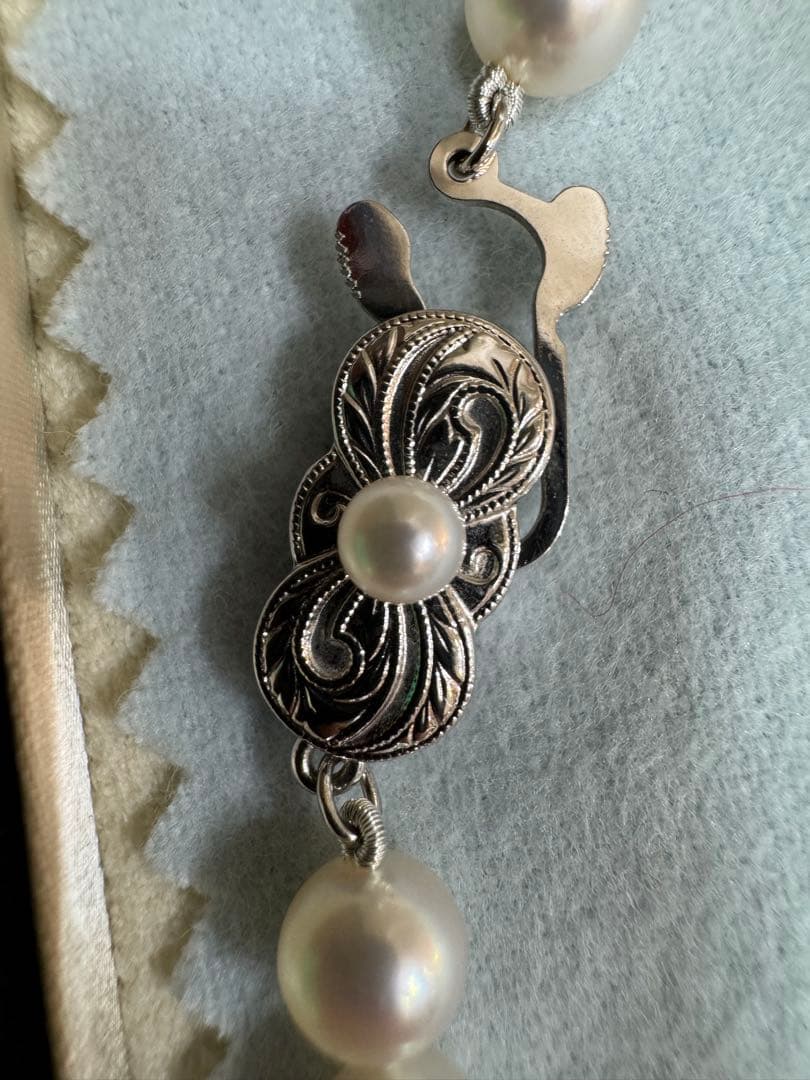 ミキモト　真珠　パール　ネックレス　SIL　Mチャーム付き　6.5m～7.0m