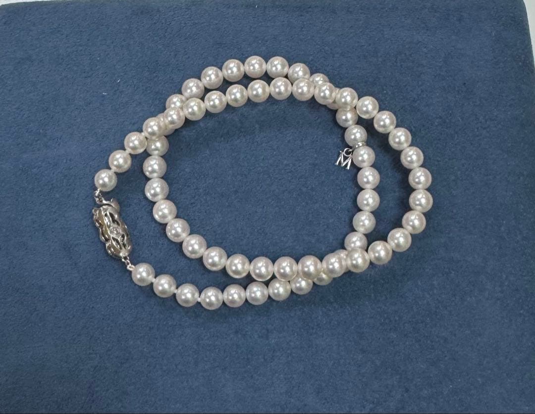 ミキモト　真珠　パール　ネックレス　SIL　Mチャーム付き　6.5m～7.0m