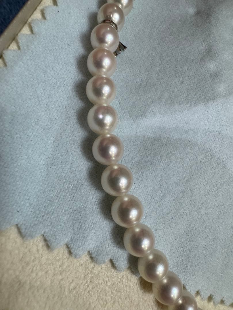 ミキモト　真珠　パール　ネックレス　SIL　Mチャーム付き　6.5m～7.0m