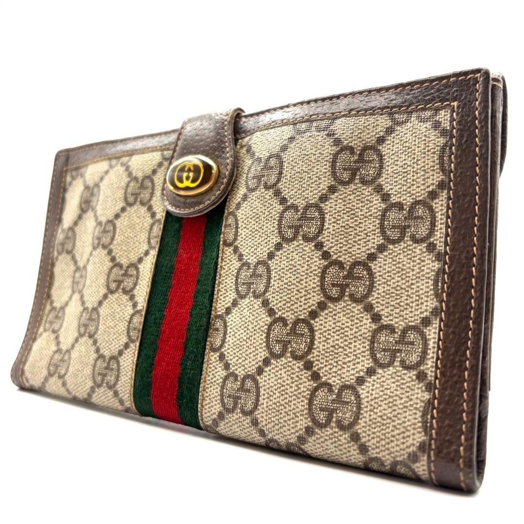 グッチ オールド 長財布 シェリーライン GG スプリーム インターロッキング