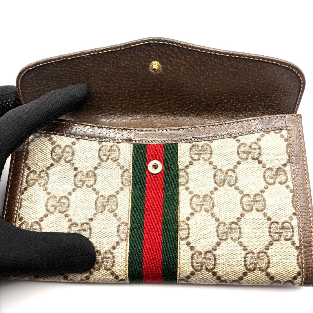 グッチ オールド 長財布 シェリーライン GG スプリーム インターロッキング