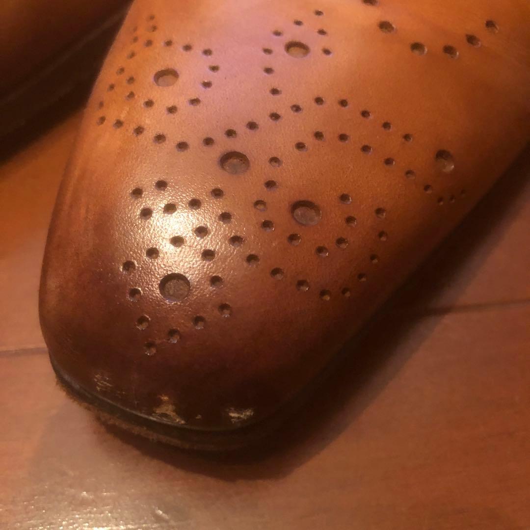 サントーニ　Santoni /ドレスシューズ 71/2【ライトブラウン】