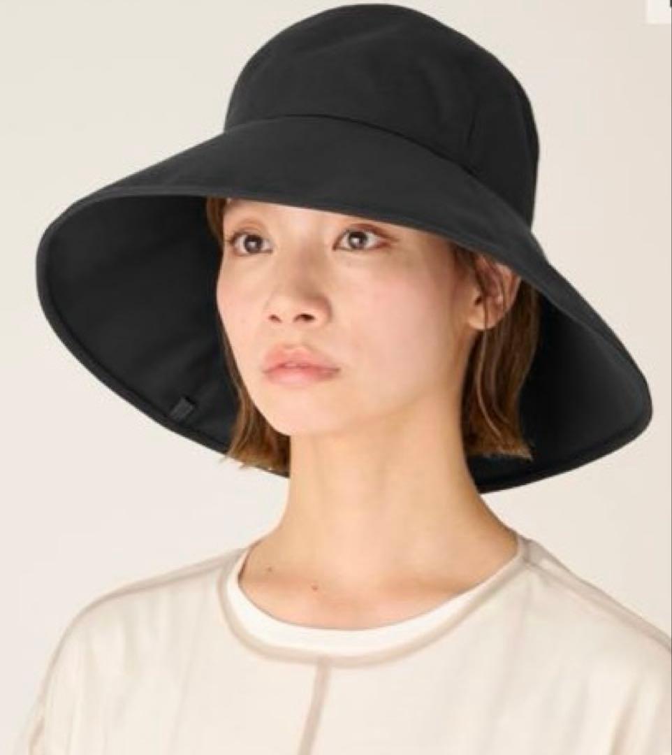 【新品未使用】サンバリア100 ナチュラルハット 黒　Lサイズ