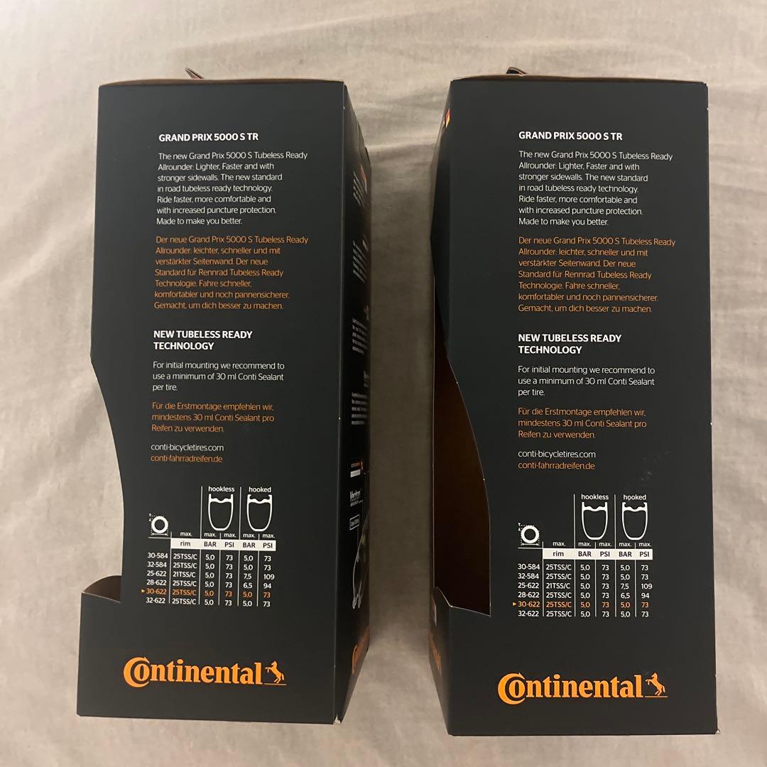 新品　コンチネンタル　grand prix 5000s TR 30c 2本
