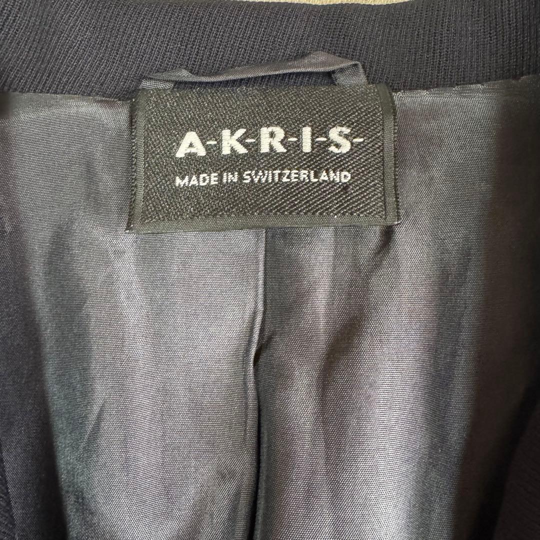 アクリス　AKRIS ネイビー　ゴールドボタン　ジャケット