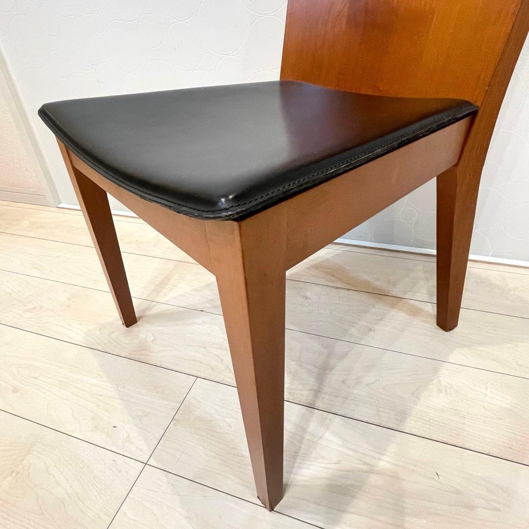 【Calligaris】イタリア製 ダイニングチェア 本革 木製チェア 椅子