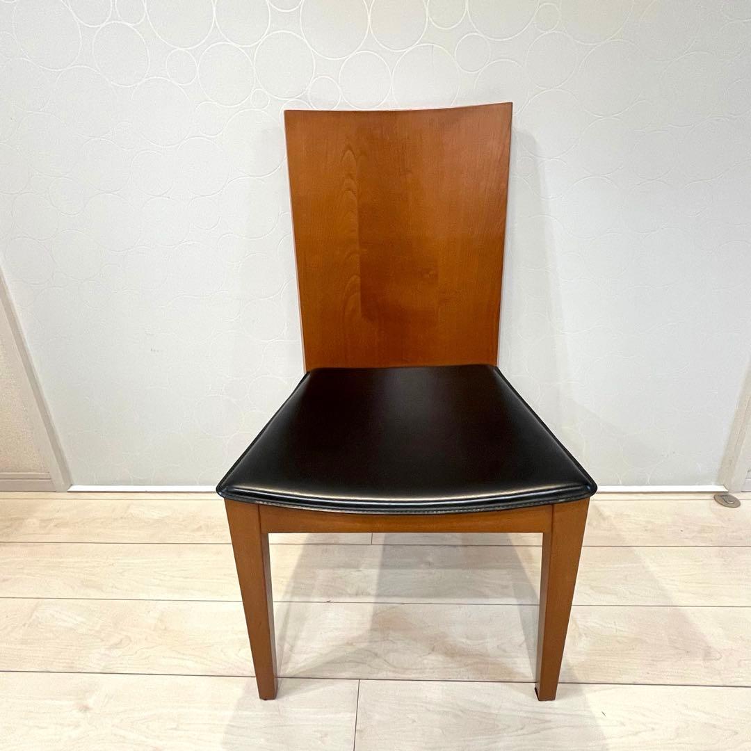【Calligaris】イタリア製 ダイニングチェア 本革 木製チェア 椅子