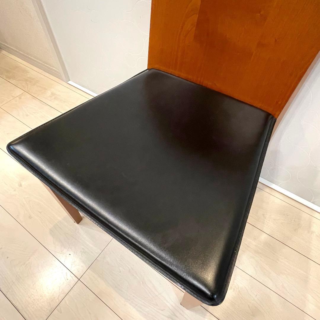 【Calligaris】イタリア製 ダイニングチェア 本革 木製チェア 椅子