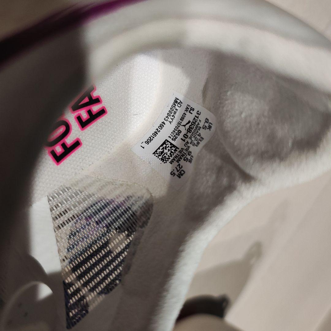 Puma スパイクシューズ ホワイト/ブラック/ピンク