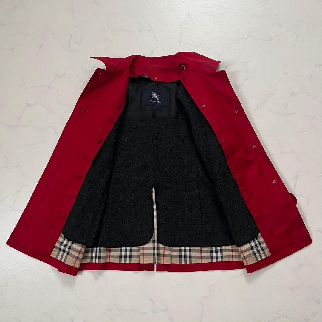 バーバリーロンドン ステンカラーコート　2WAY ライナー付　赤　11号