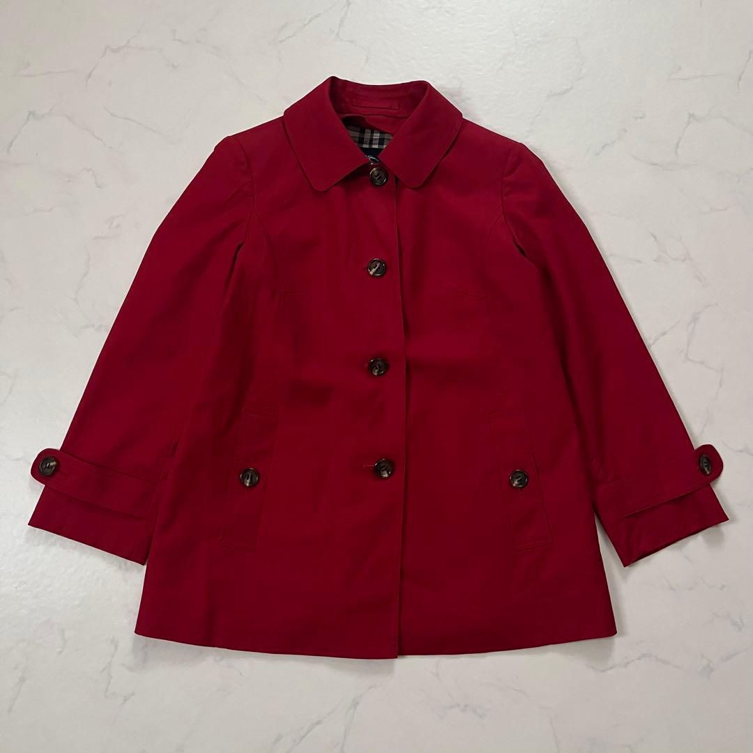 バーバリーロンドン ステンカラーコート　2WAY ライナー付　赤　11号