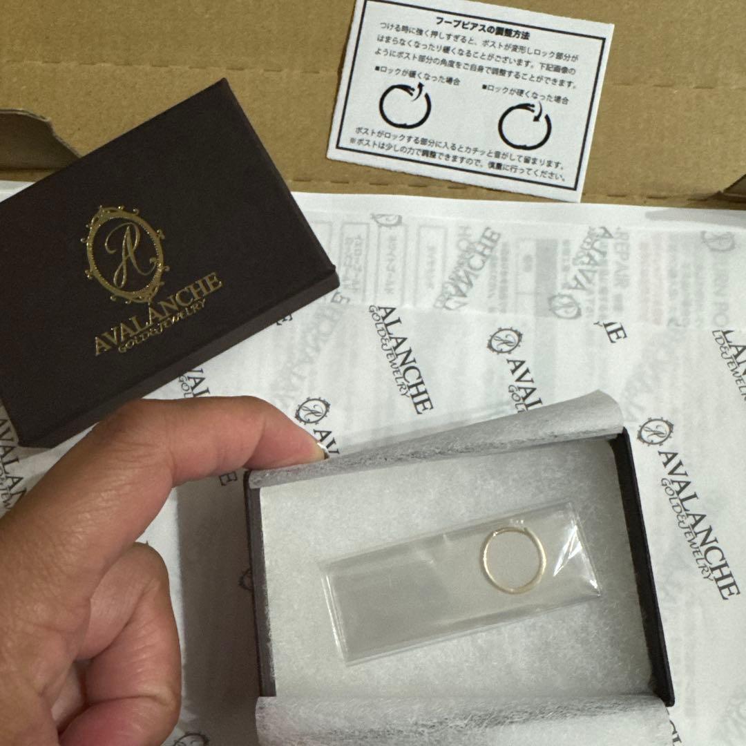 AVALANCHE ゴールドメッキ 片耳用フープピアス