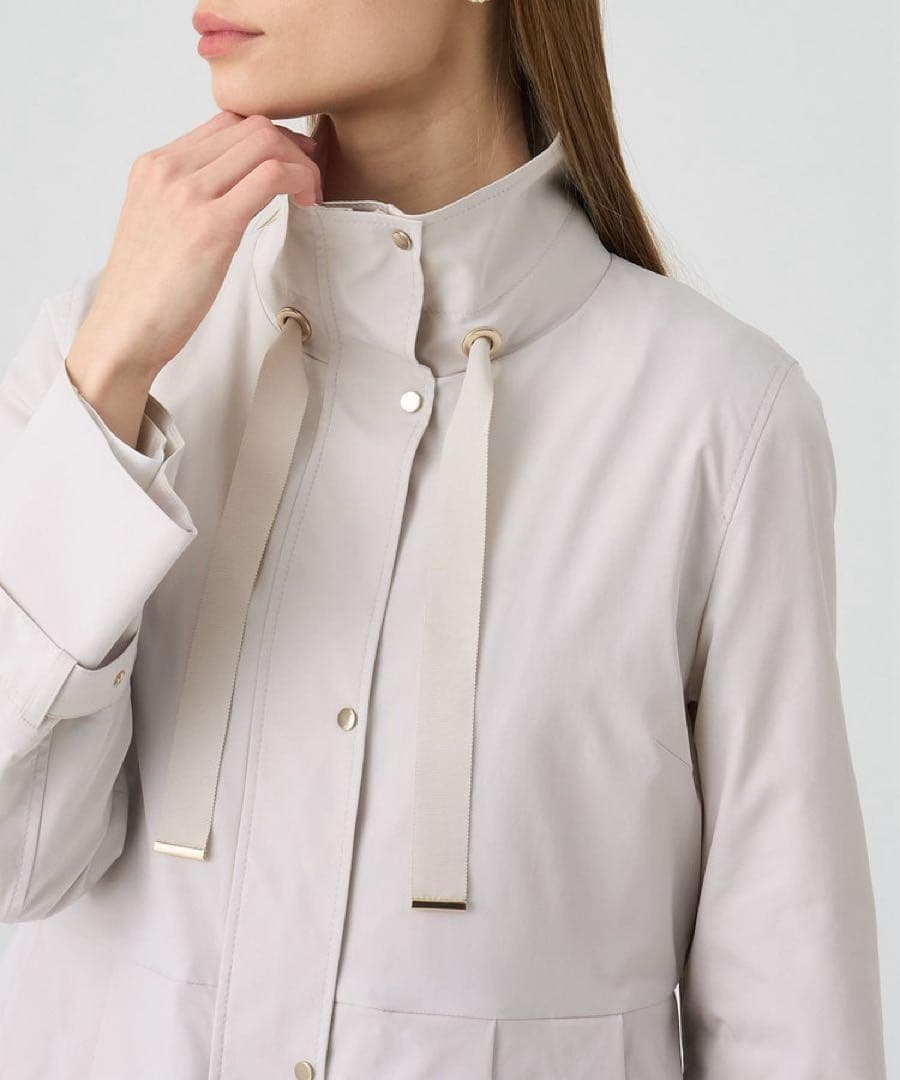 未使用級 今年モデル アナイ ブライトツイルフレアミドルコート 38 ベージュ