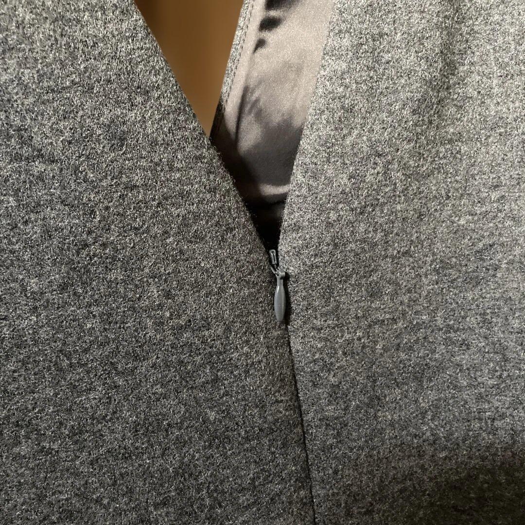 23区 ジャンパースカート グレー Vネック ワンピース 44