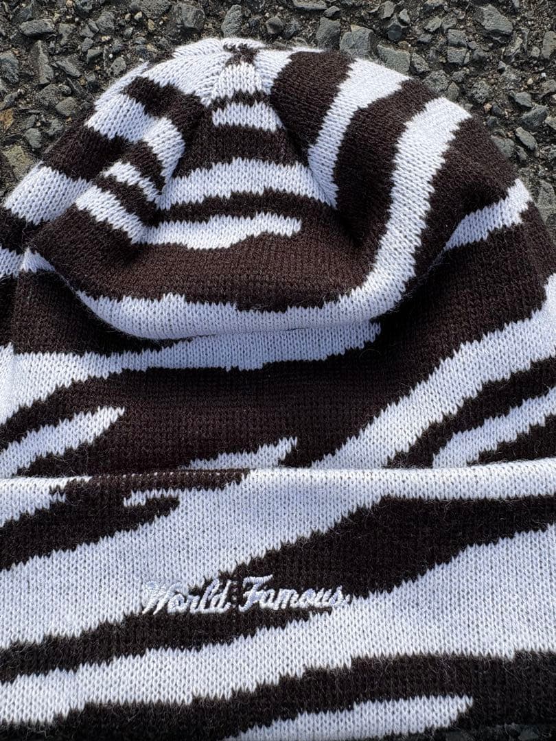 Supreme ゼブラ柄 ニット帽