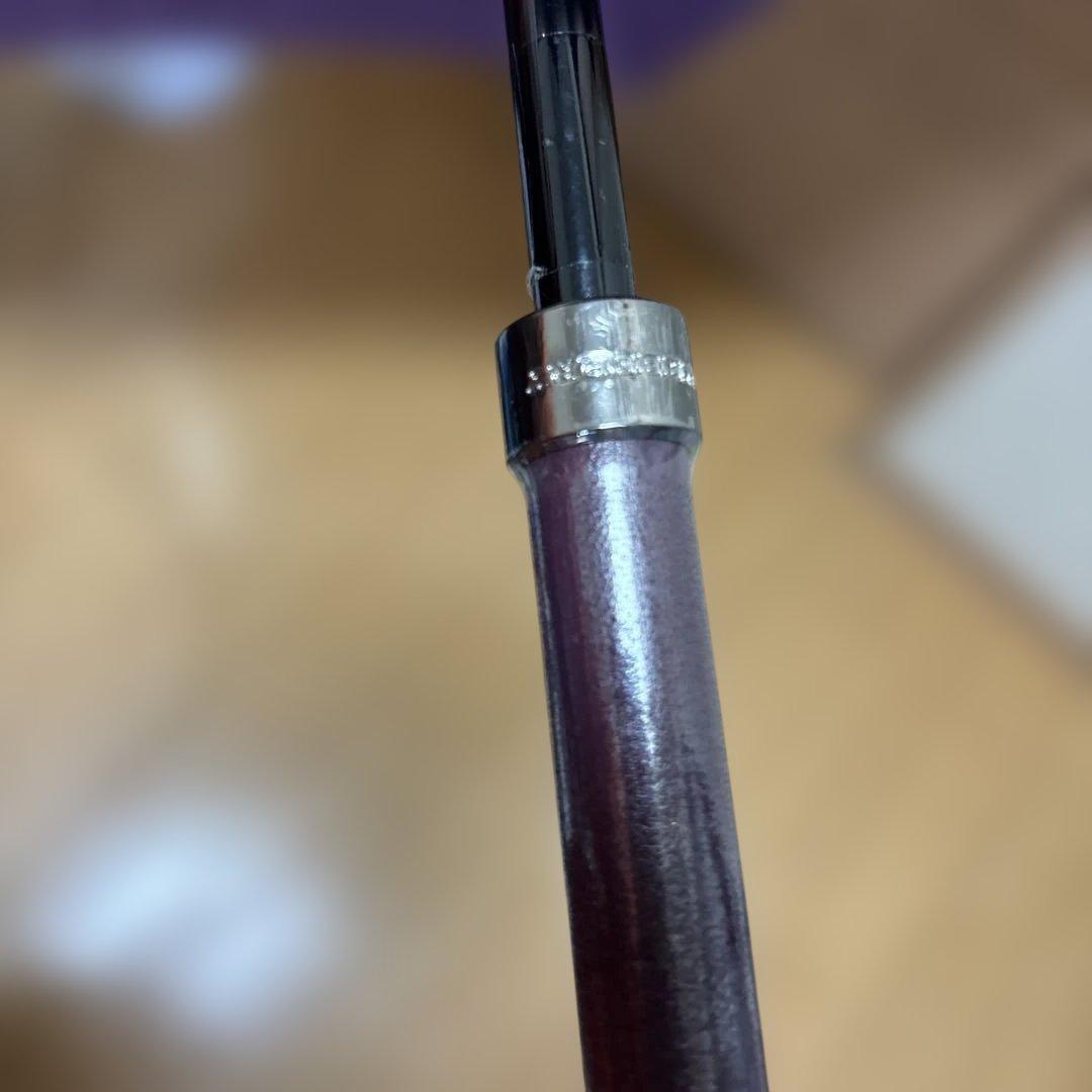 Burberry パープルチェック柄雨長傘