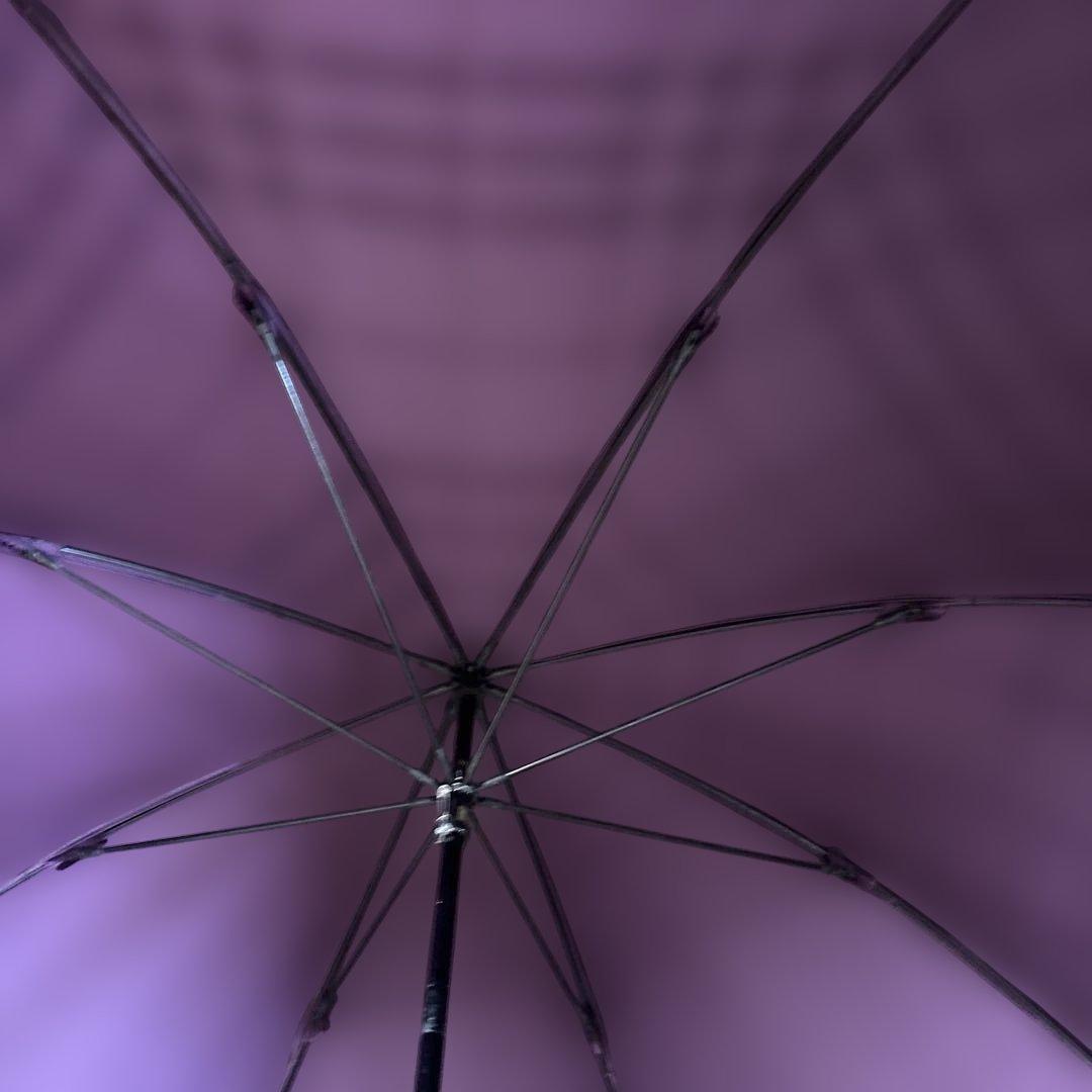 Burberry パープルチェック柄雨長傘