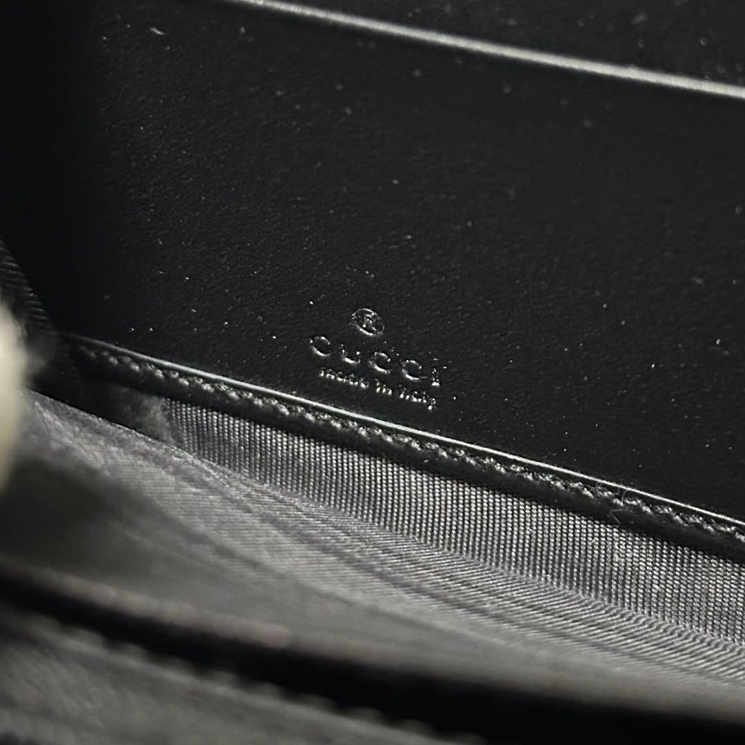 GUCCI 長財布　GG スプリーム　シェリーライン　ラウンドファスナー