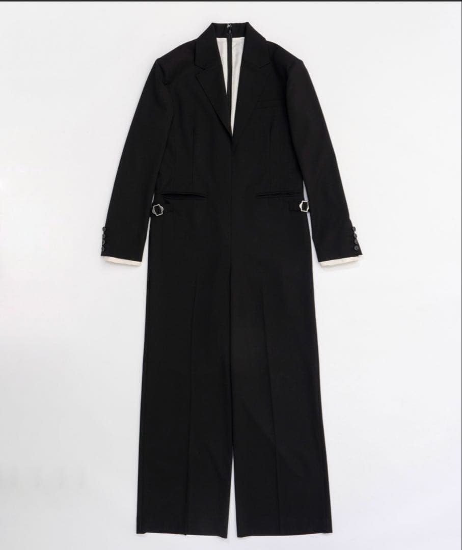 メゾンスペシャル　ジャケットロンパースブラック36