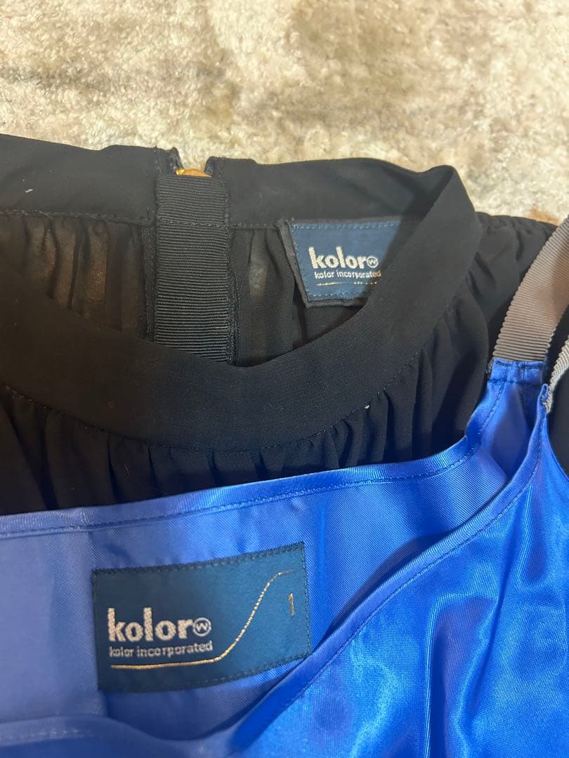 22SS kolor（カラー）シアーワンピース　インナー付き