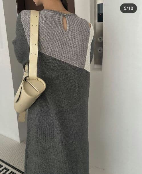 willfully アシンメトリーニットワンピース