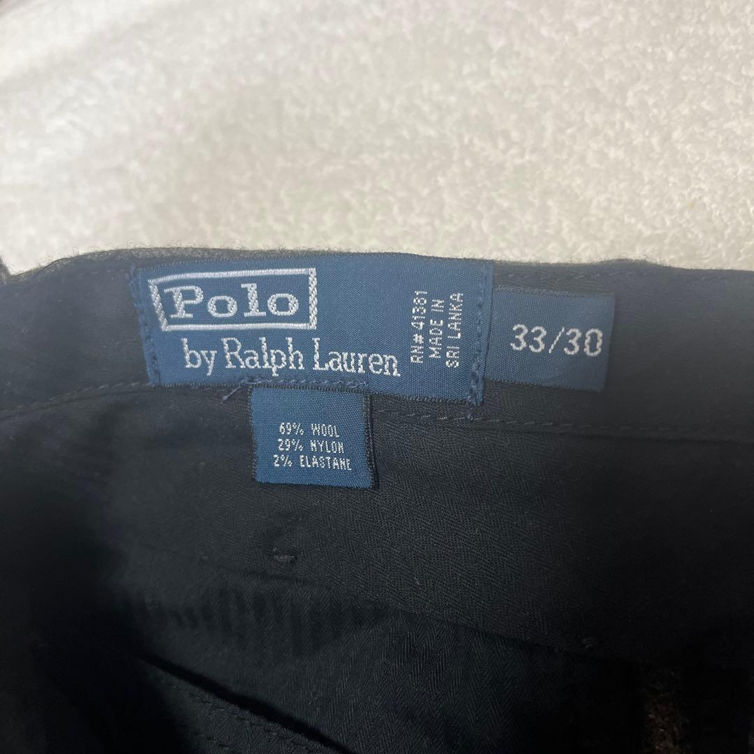 90s ラルフ ウール混スラックス グレーカーキ