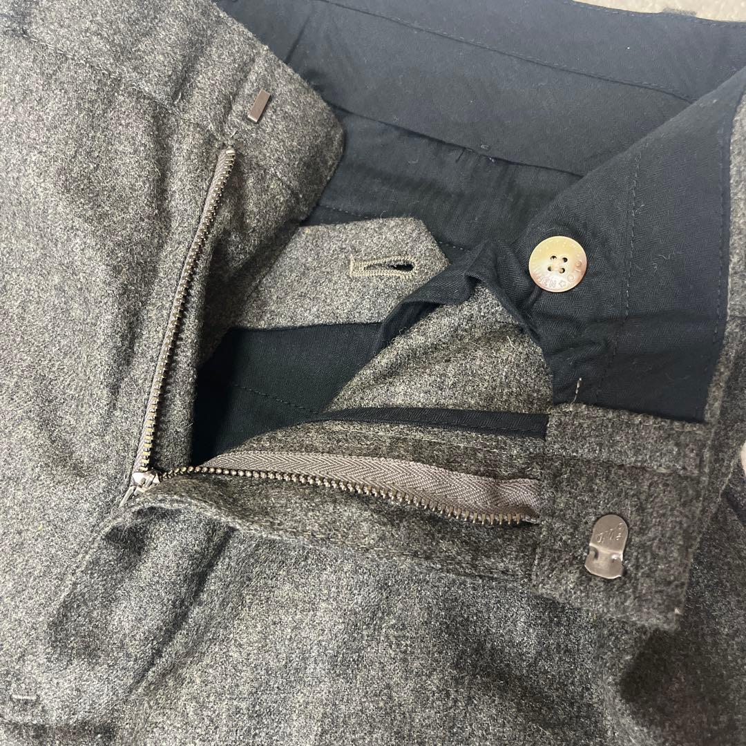 90s ラルフ ウール混スラックス グレーカーキ