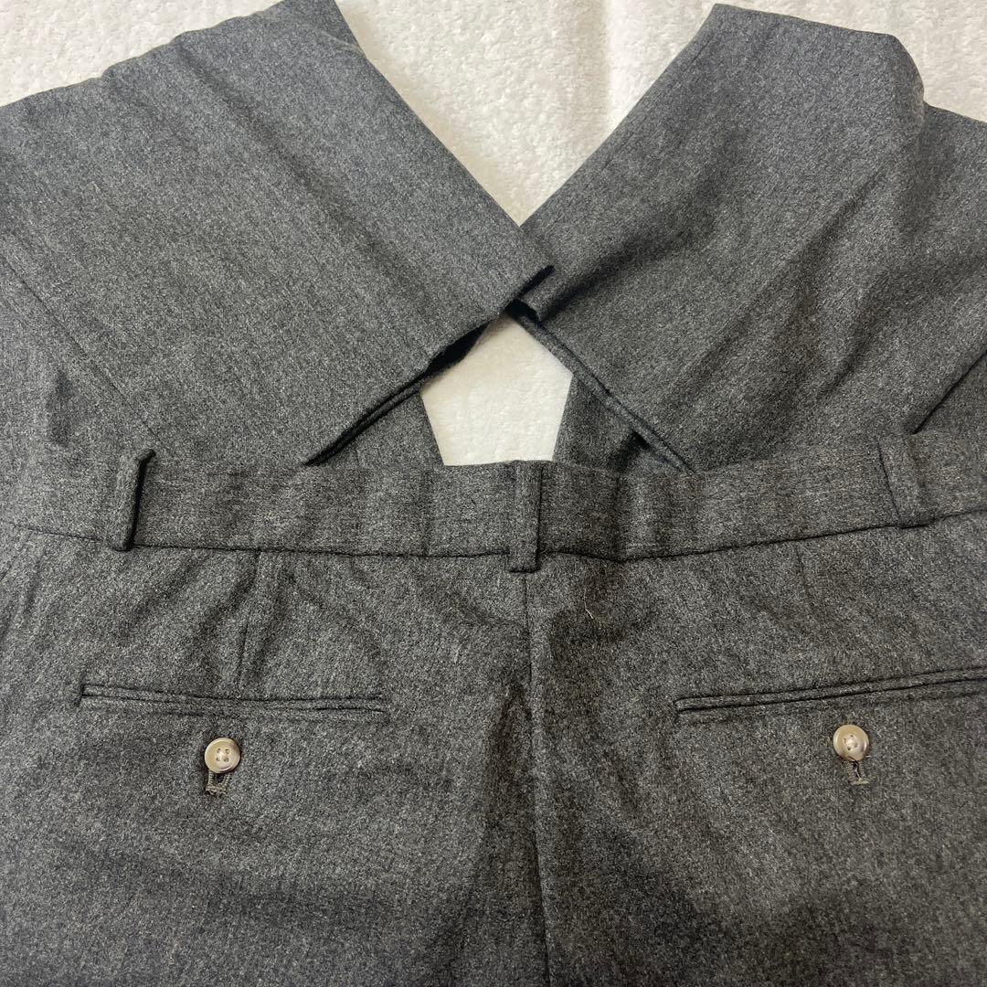 90s ラルフ ウール混スラックス グレーカーキ