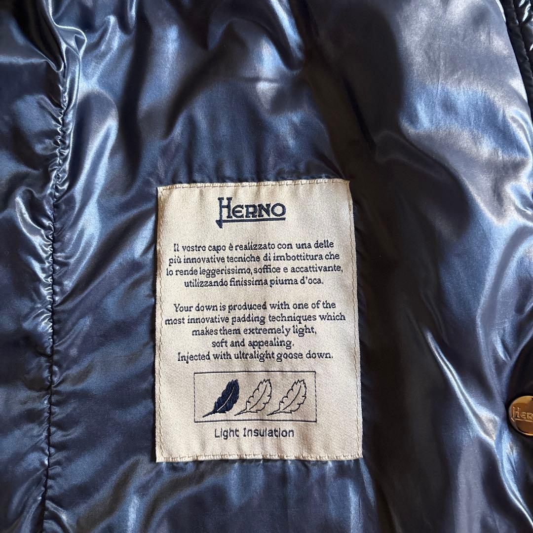 ヘルノ　ネイビーダウンベスト　38
